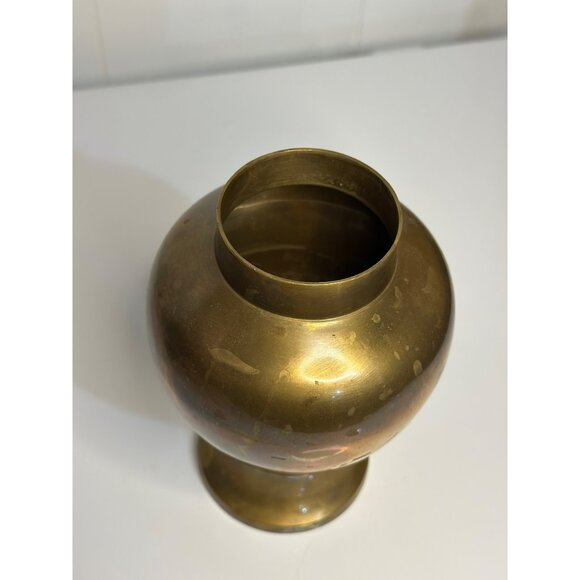 VTG Brass Lidded Temple-Style Vase 9.5"Ginger Jar Decorative Timeless Home Décor - Picture 6 of 9